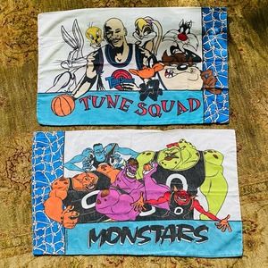 Space Jam 1996 Warner Bros Tune Squad Double Sided Michael Jordan Pillowcases